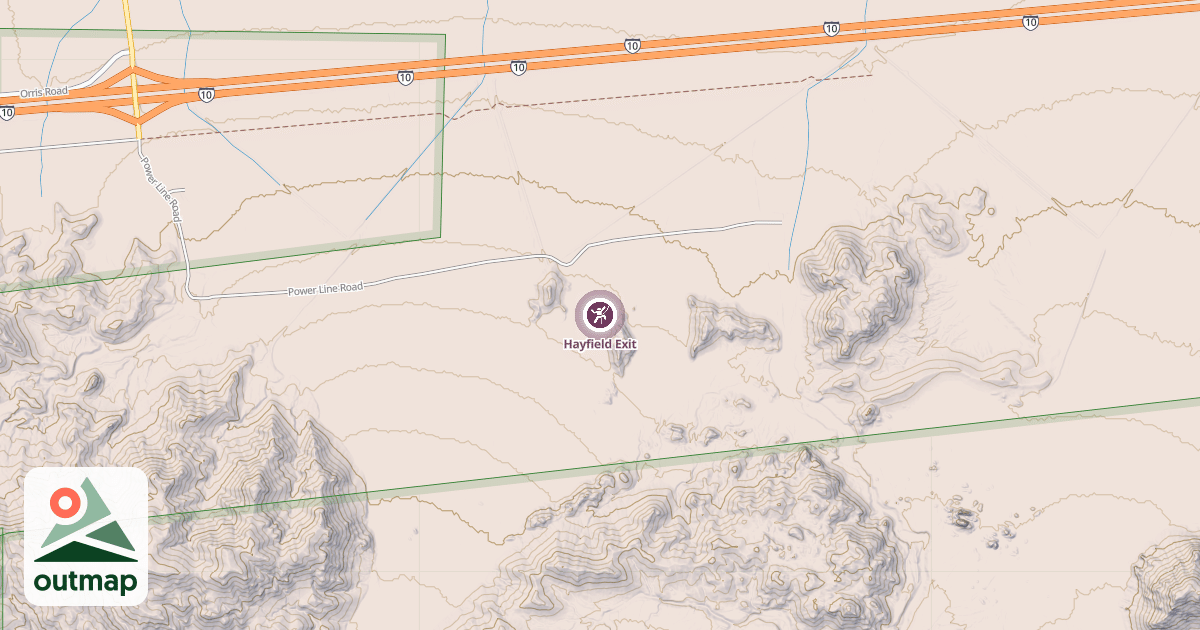 Map of Hayfield Exit