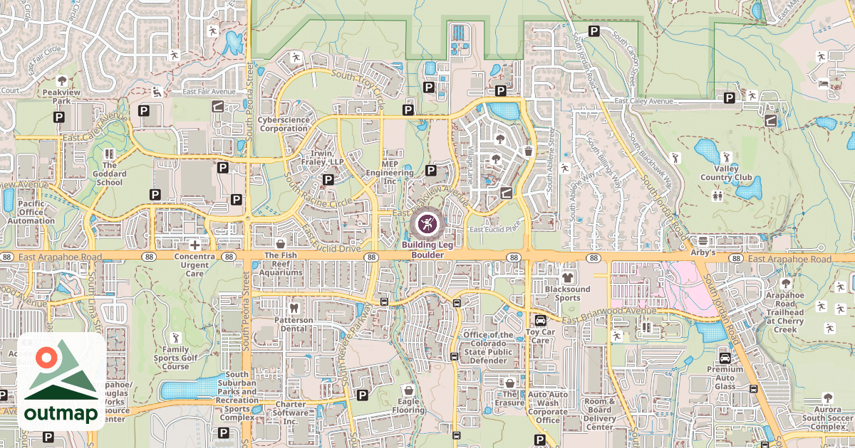 Map of Building Leg Boulder