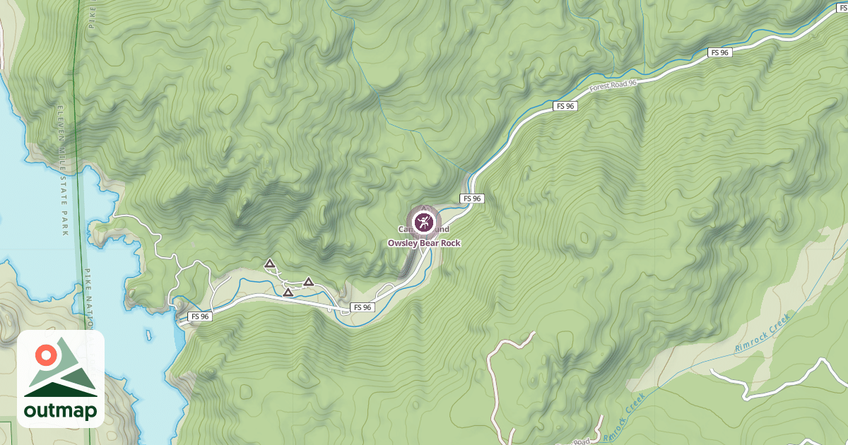 Map of Owsley Bear Rock