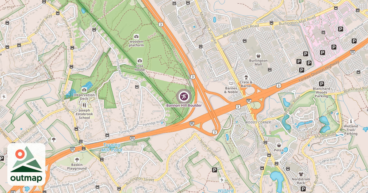 Map of Bannon Hill Boulder
