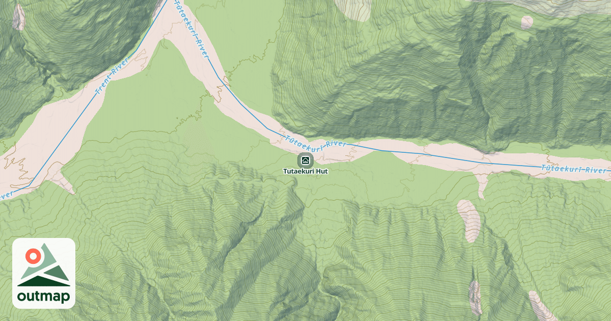 Map of Tutaekuri Hut