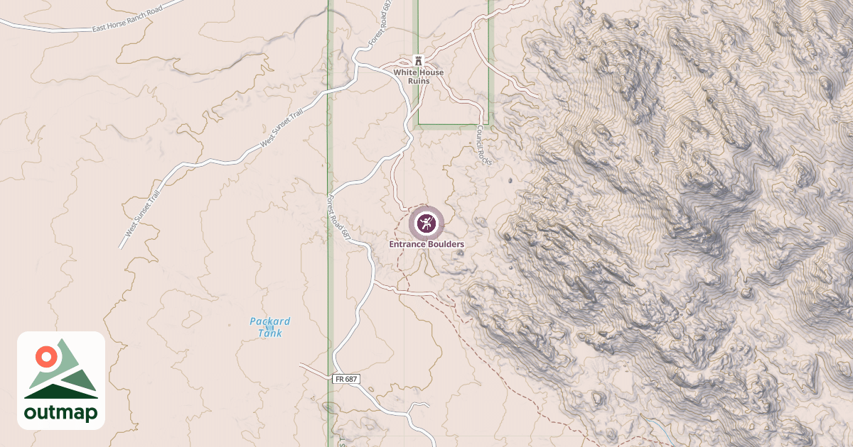 Map of Entrance Boulders
