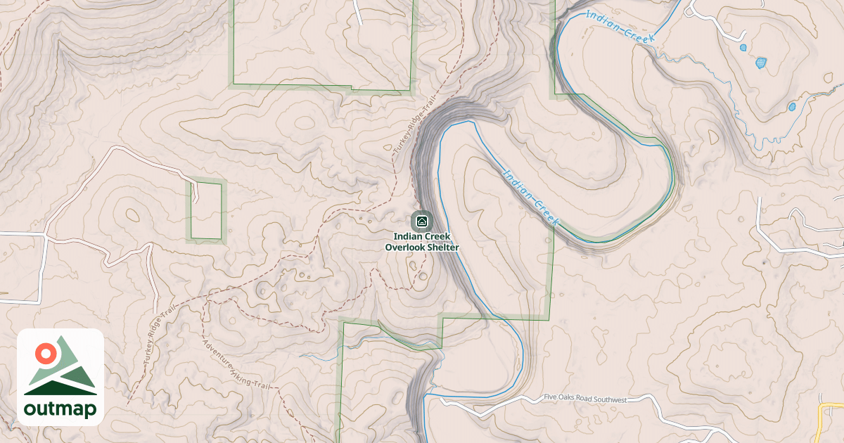 Map of Indian Creek Overlook Shelter