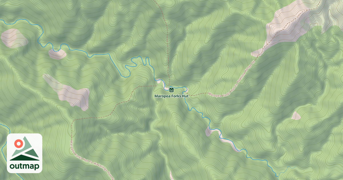 Map of Maropea Forks Hut
