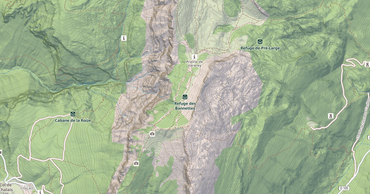 Map preview of Refuge des Bannettes