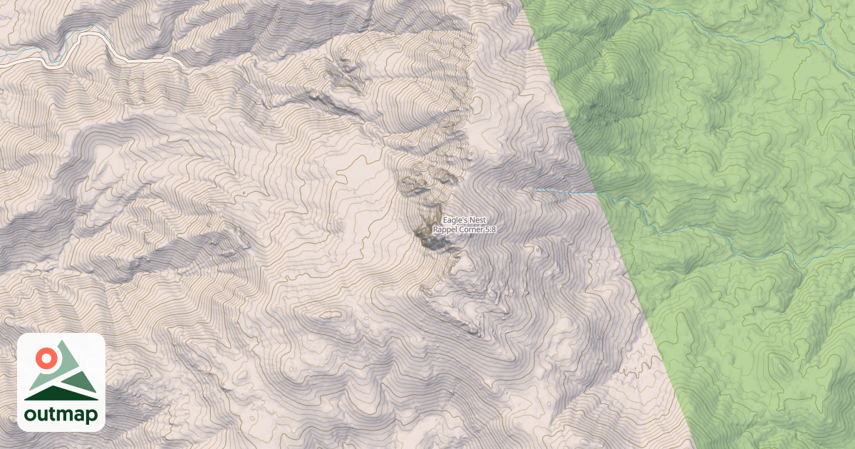 Map of Eagle's Nest Rappel Corner