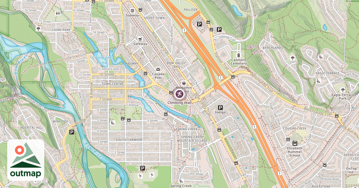 Map of Climbing Wall