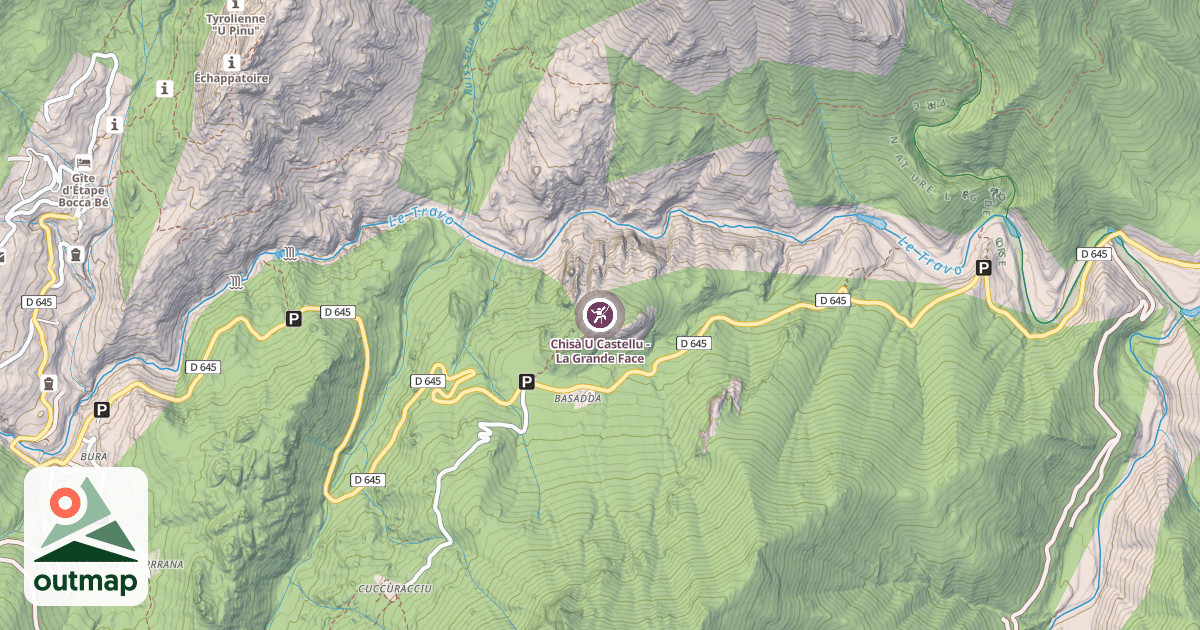Map of Chisà U Castellu - La Grande Face