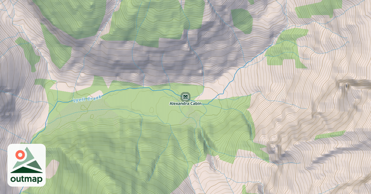 Map of Alexandra Cabin