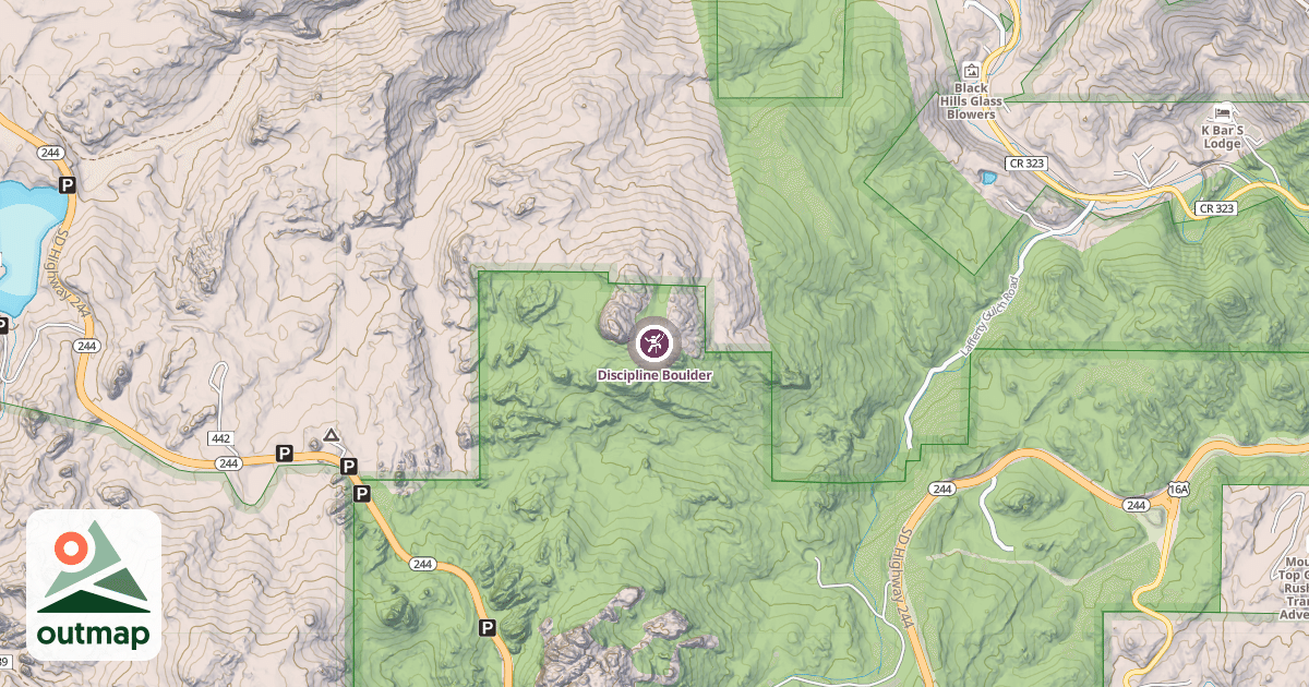Map of Discipline Boulder