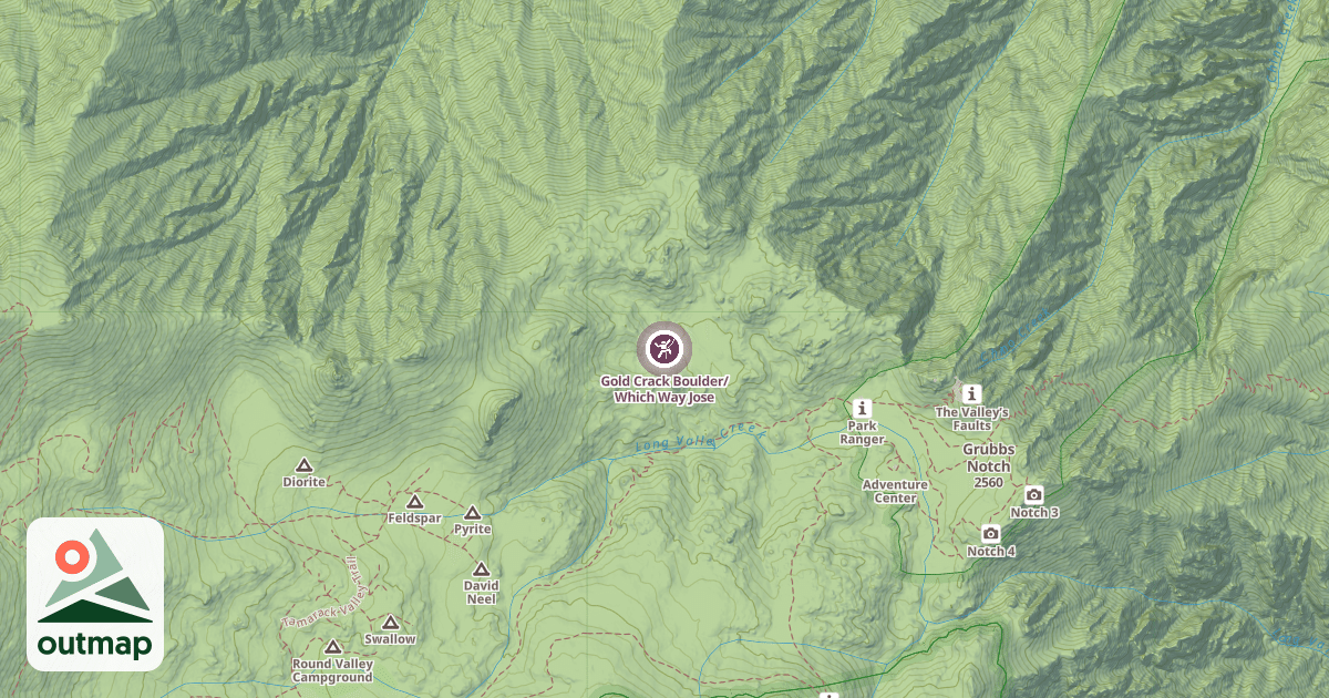 Map of Gold Crack Boulder/Which Way Jose