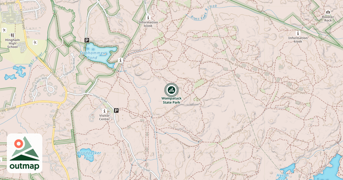 Map of Wompatuck State Park