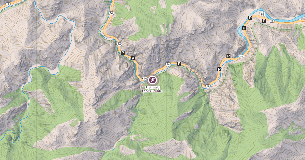 Map preview of Promised Lands Boulder