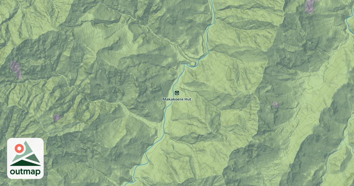 Map of Makakoere Hut