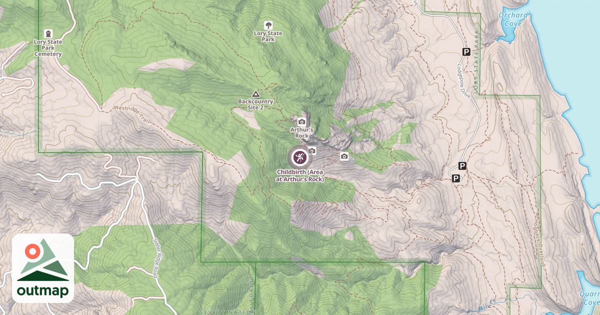 Map of Childbirth (Area at Arthur's Rock)