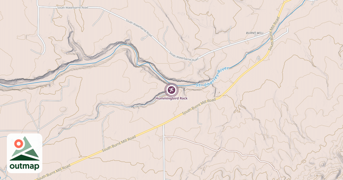 Map of Hummingbird Rock
