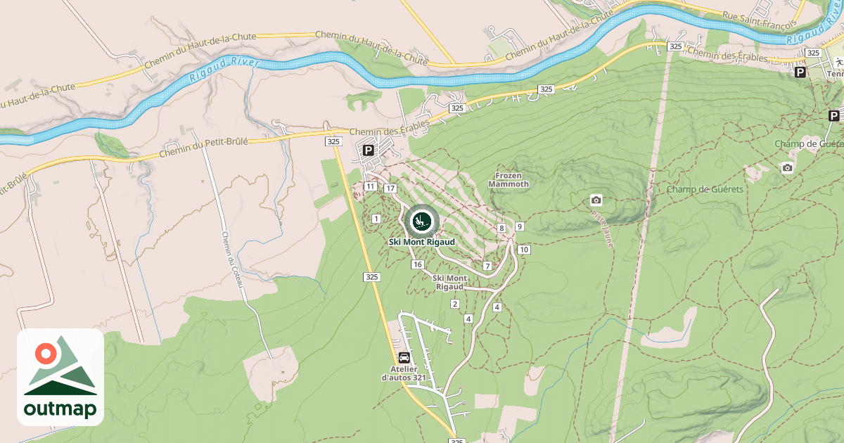 Map of Ski Mont Rigaud