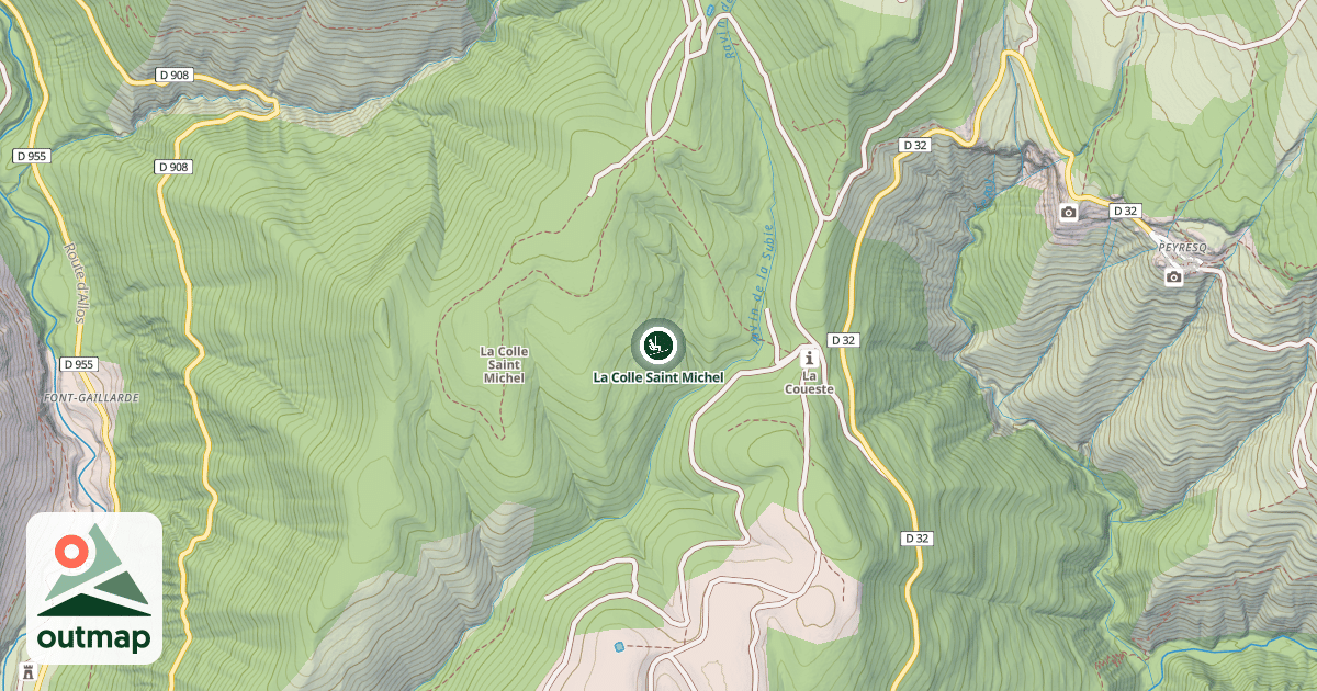 Map of La Colle Saint Michel