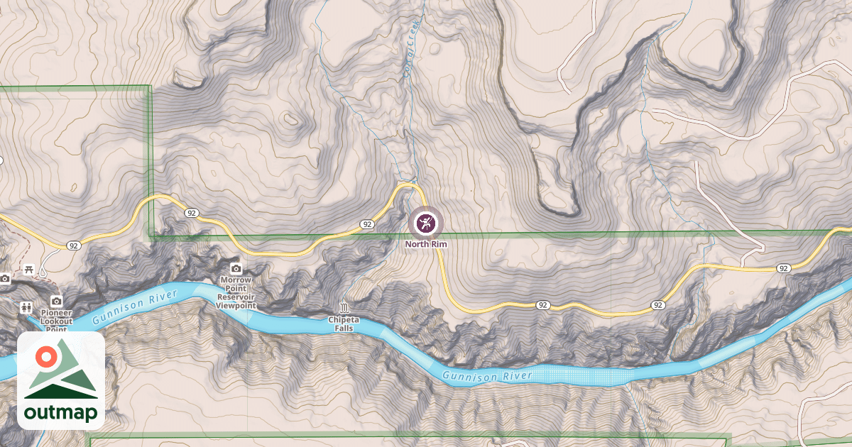 Map of North Rim