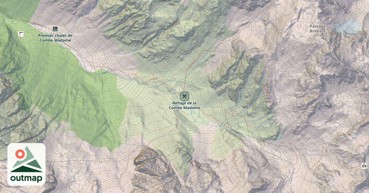 Map of Refuge de la Combe Madame