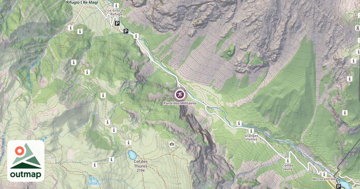 Map of Paroi des Militaires