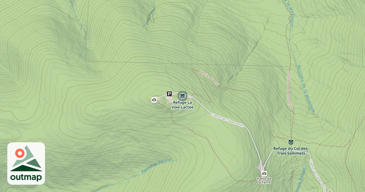 Map of Refuge La Voie-Lactée