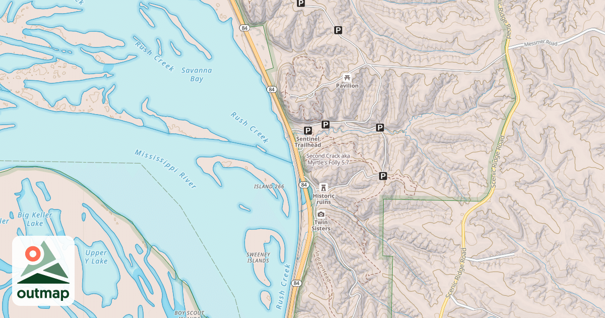 Map of Second Crack aka Myrtle's Folly