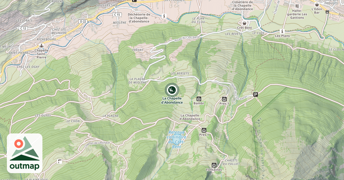 Map of La Chapelle d'Abondance
