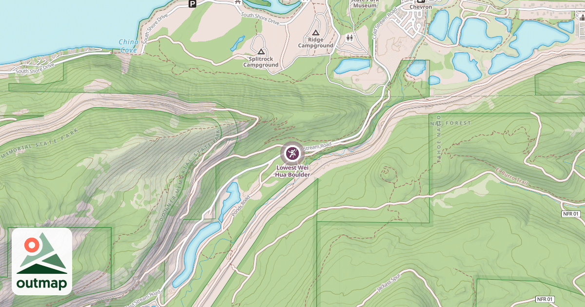 Map of Lowest Wei Hua Boulder