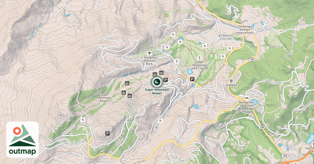 Map of Sugar Mountain Resort