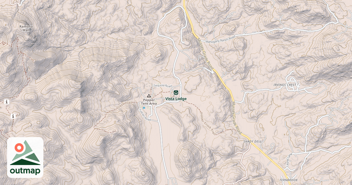 Map of Vista Lodge