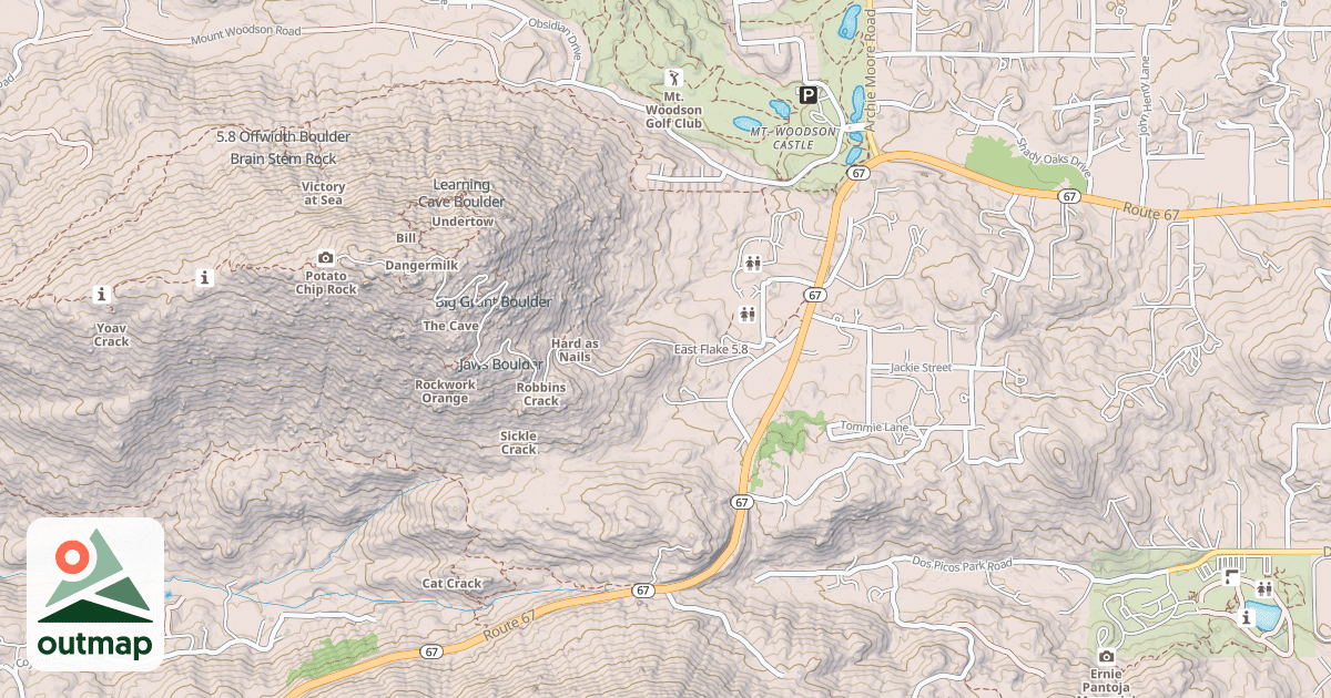 Map of East Flake