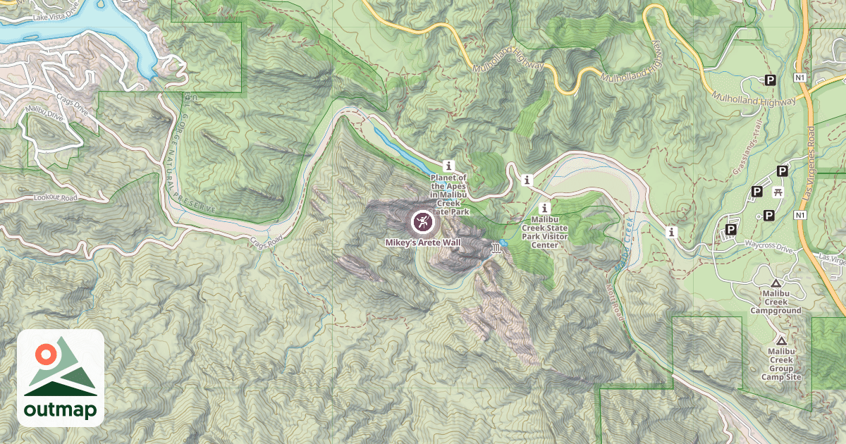 Map of Mikey's Arete Wall