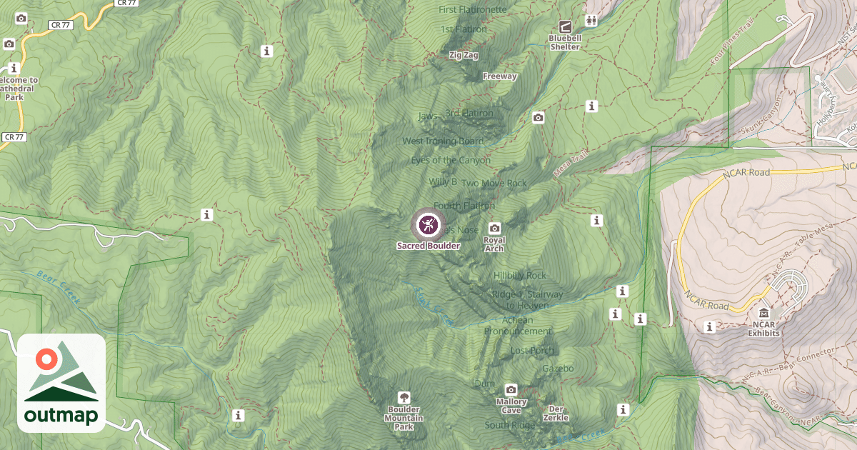 Map of Sacred Boulder