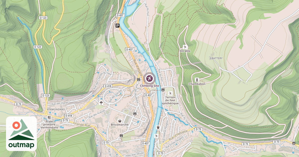 Map of Climbing Site