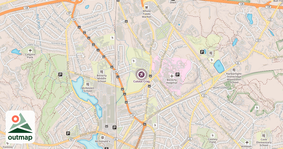 Map of Cutout Crag