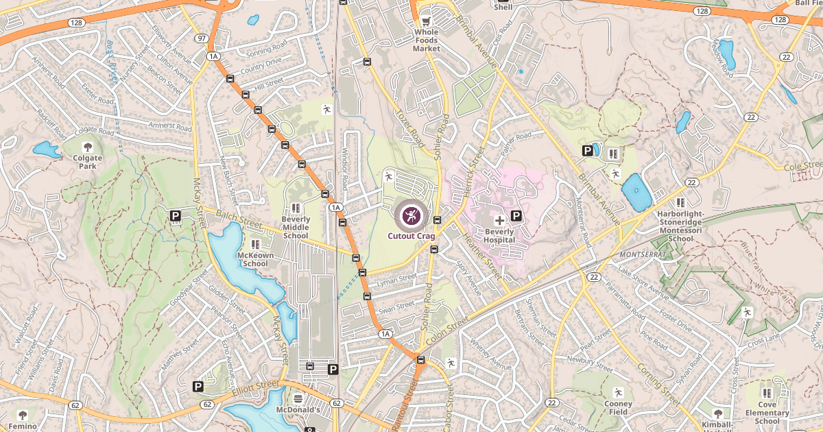 Map preview of Cutout Crag