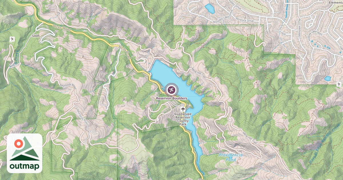 Map of Reservoir Boulders