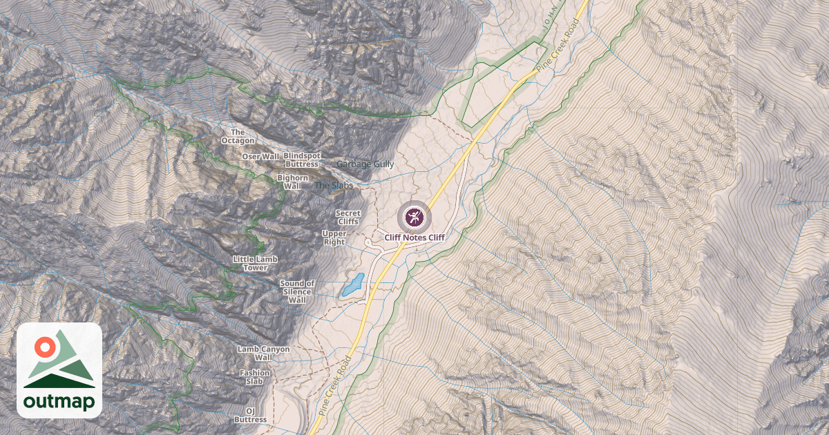 Map of Cliff Notes Cliff