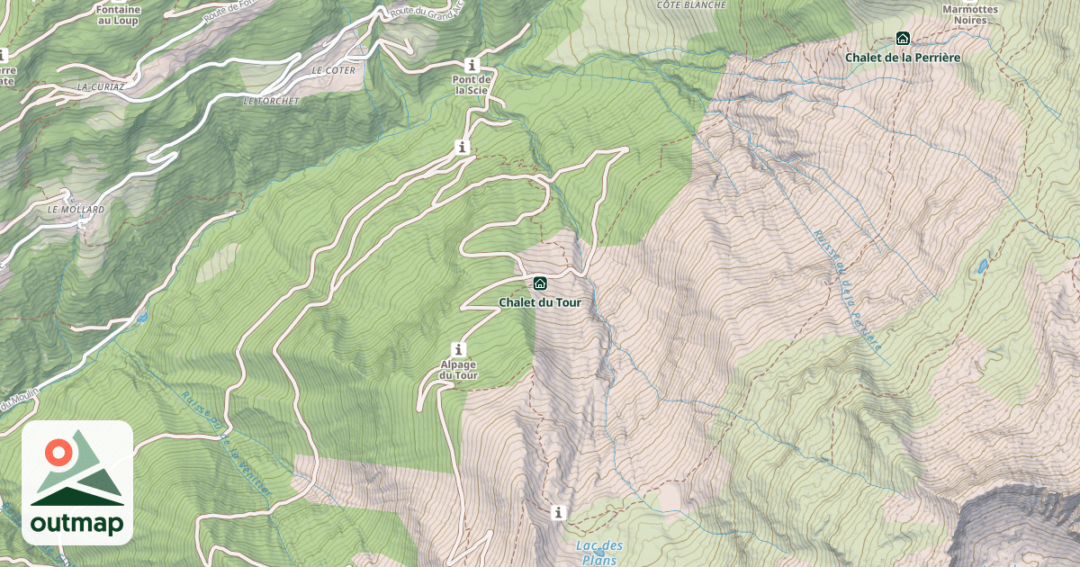 Map of Chalet du Tour