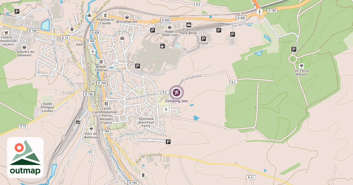 Map of Climbing Site