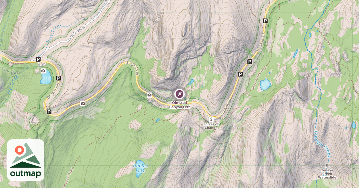 Map of Olmsted Canyon Left