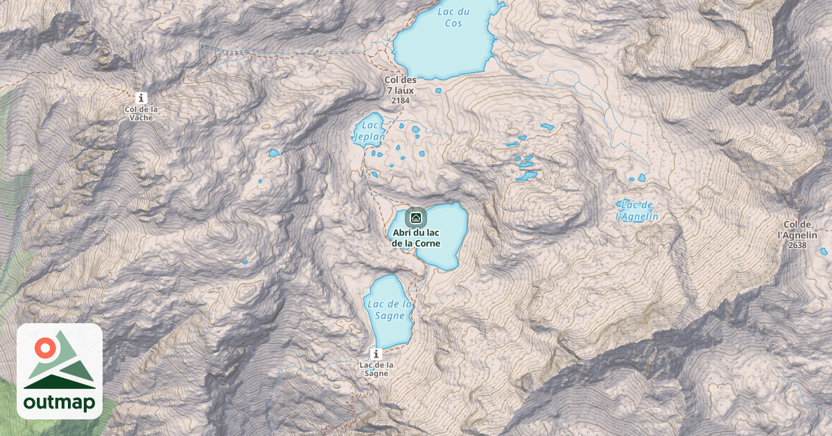 Map of Abri du lac de la Corne