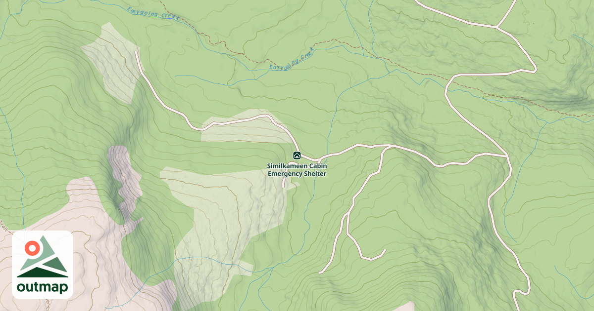 Map of Similkameen Cabin Emergency Shelter