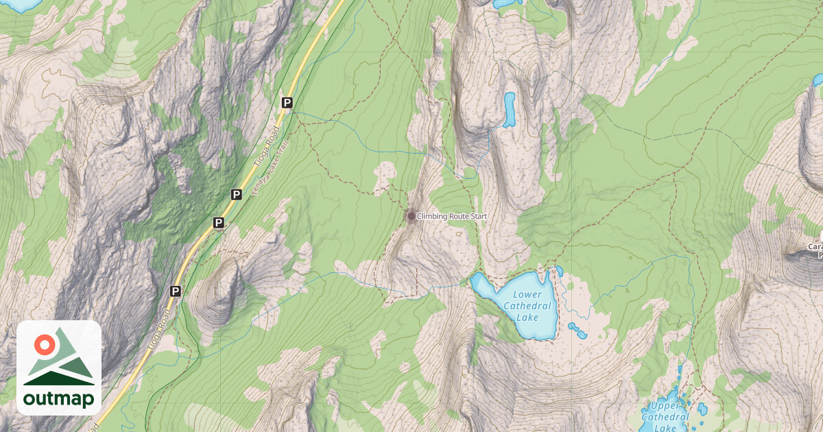 Map of Climbing Route Start