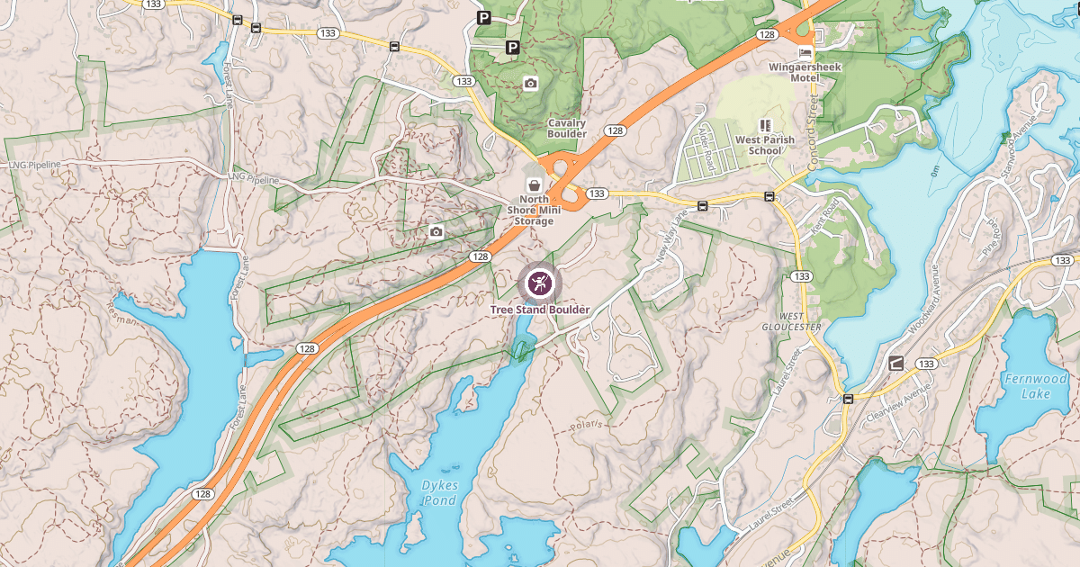 Map preview of Tree Stand Boulder