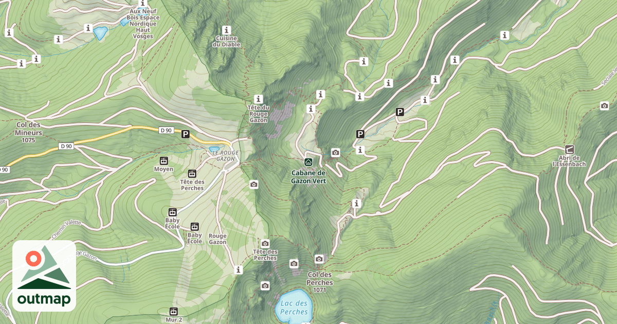 Map of Cabane de Gazon Vert