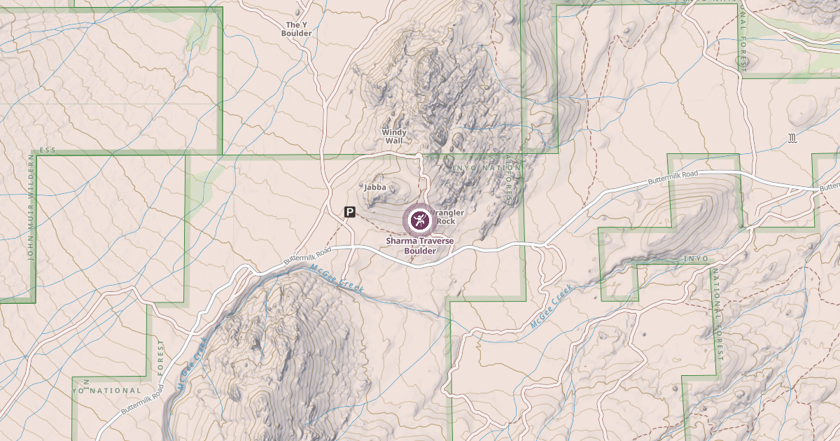 Map preview of Sharma Traverse Boulder