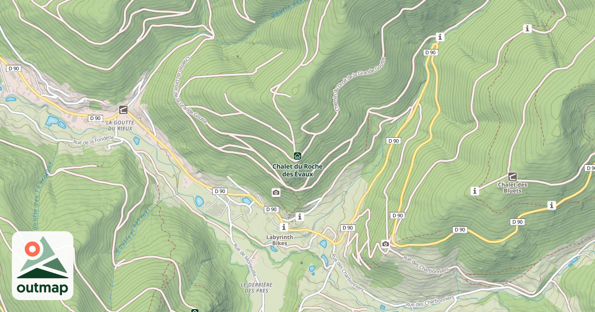 Map of Chalet du Roche des Évaux