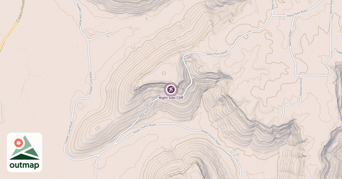 Map of Right Side Cliff